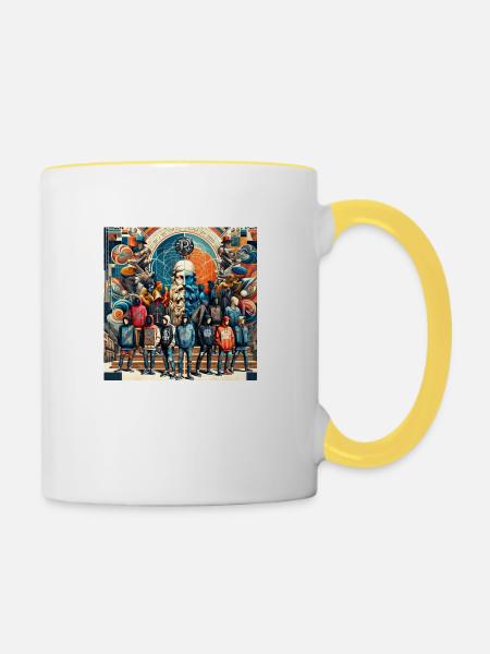 RuegoMind - Tasse zweifarbig - Weiß/Gelb