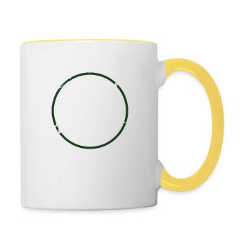 balanced living fun cultivating joy present idea - Contrasting Mug - white/yellow - Right