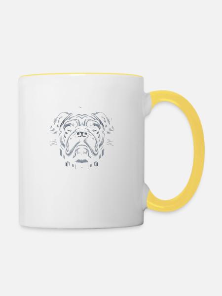 Bulldog - Mug contrasté - blanc/jaune