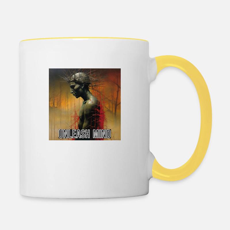 Unleash Mind 5 - Mug contrasté - blanc/jaune