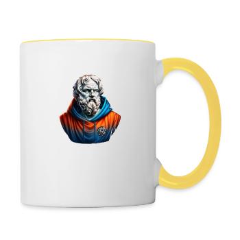 Sokrates - Tasse zweifarbig - Weiß/Gelb - Rechts