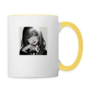 Killer Girl - Tasse zweifarbig - Weiß/Gelb - Rechts
