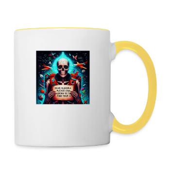 Chère algèbre, s’il vous plaît, arrêtez de nous demander de trouver votre x - Mug contrasté - blanc/jaune - Droite
