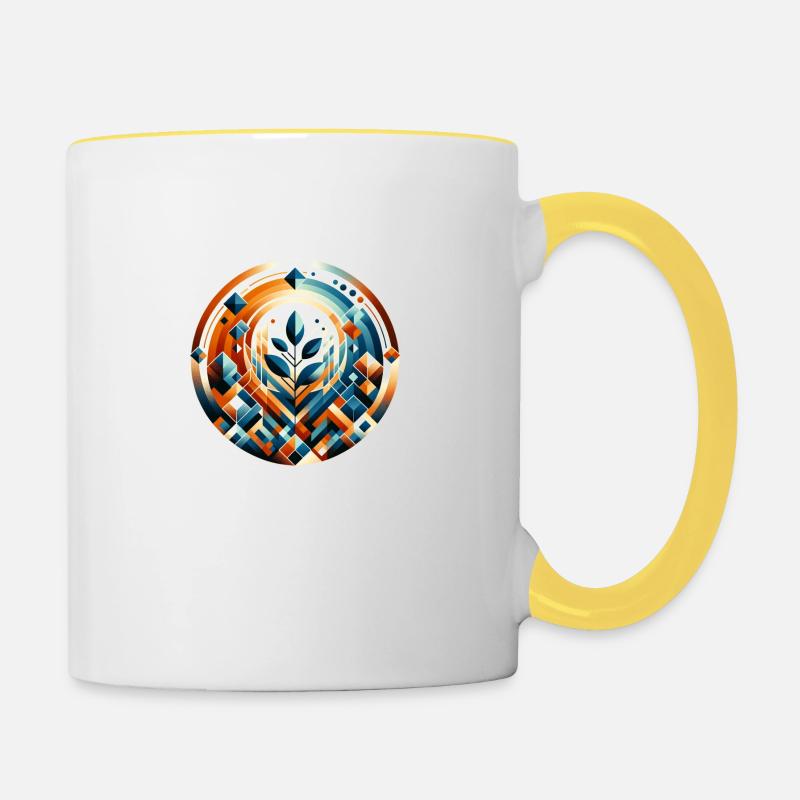 DigitEden - Tasse zweifarbig - Weiß/Gelb