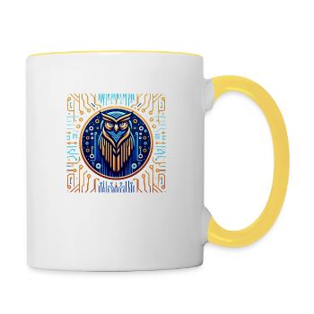 DigitWeissheit - Tasse zweifarbig - Weiß/Gelb - Rechts