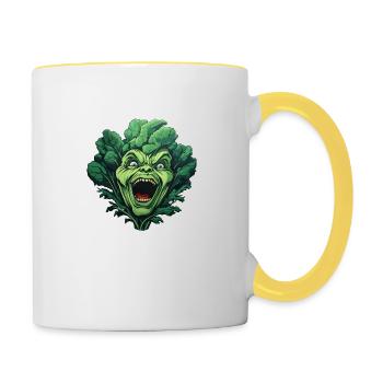 Spinach Monster - Contrasting Mug - white/yellow - Right