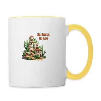Kaktus City No Siesta No Life - Tasse zweifarbig - Weiß/Gelb - Rechts