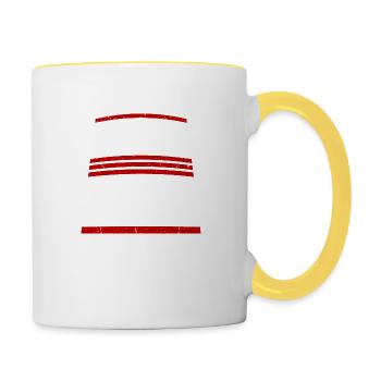 I'm So Bored Ich bin so gelangweilt Langeweile - Tasse zweifarbig - Weiß/Gelb - Rechts