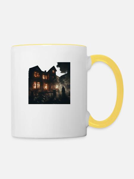 Entsetzen - Tasse zweifarbig - Weiß/Gelb