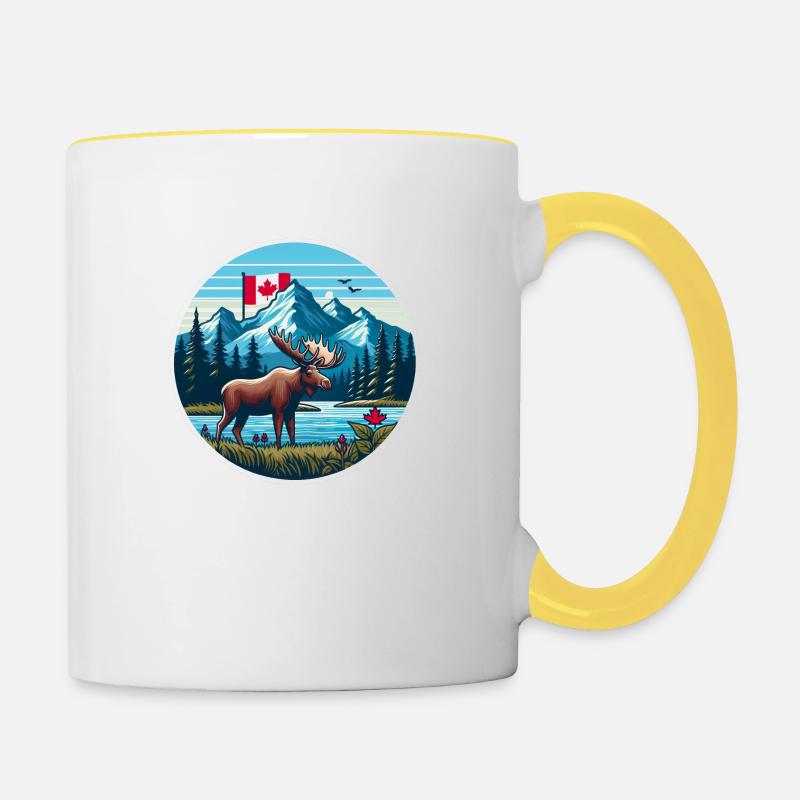 Canada 3 - Contrasting Mug - white/yellow