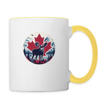 Kanada 5 - Tasse zweifarbig - Weiß/Gelb - Rechts
