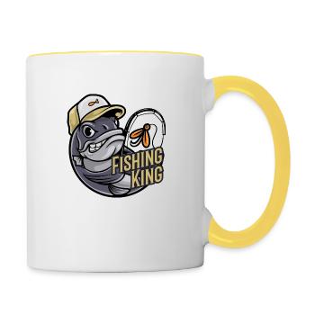 Barsch - Tasse zweifarbig - Weiß/Gelb - Rechts