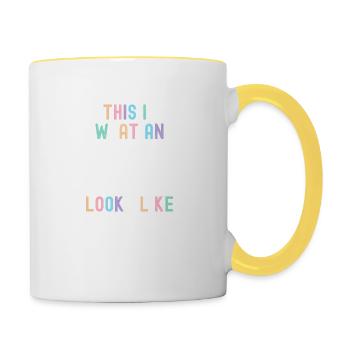 Voici à quoi ressemble un cousin génial - Best - Mug contrasté - blanc/jaune - Droite
