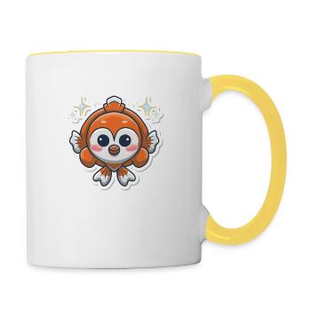 Clownfisch-Liebhaber - Tasse zweifarbig - Weiß/Gelb - Rechts
