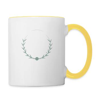 Idée cadeau geek Idée cadeau d’anniversaire cool - Mug contrasté - blanc/jaune - Droite