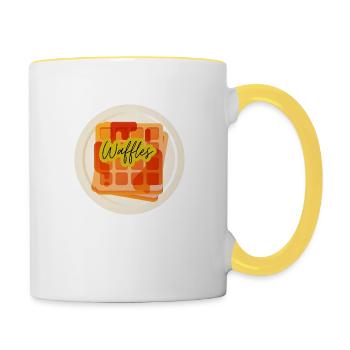 Breakfast waffles - Contrasting Mug - white/yellow - Right