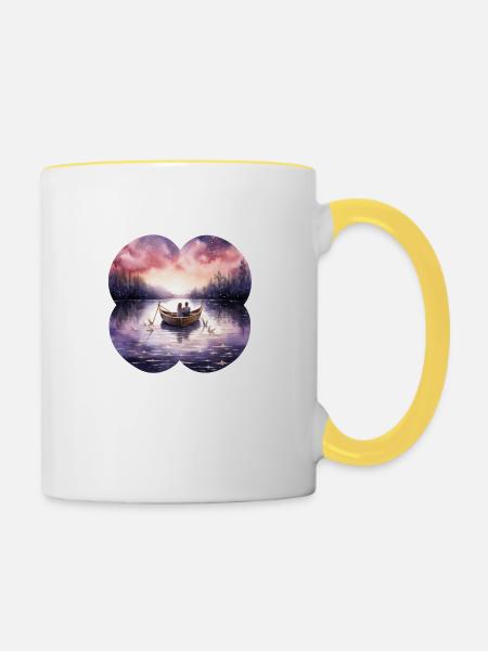 Fairytale Romance - Tasse zweifarbig - Weiß/Gelb