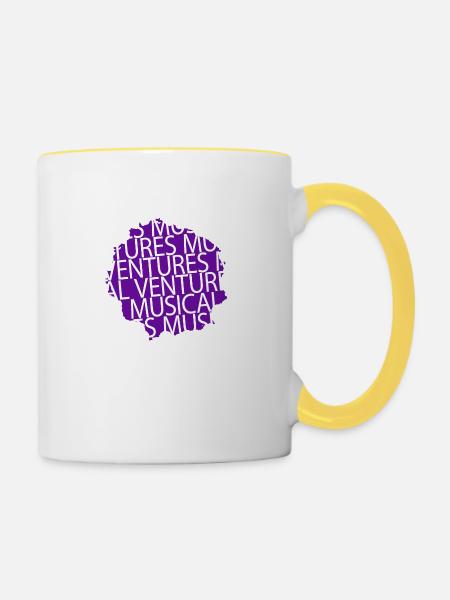 funny sayings bold explorations - Tasse zweifarbig - Weiß/Gelb
