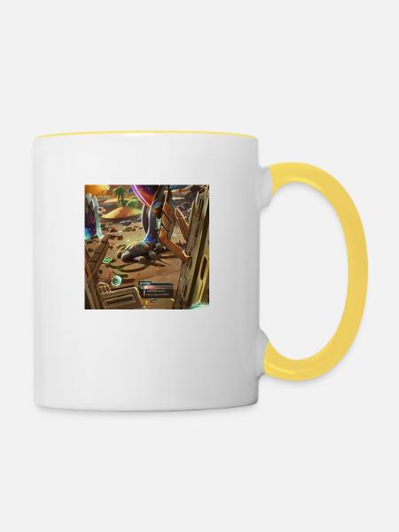 Fluid City - Tasse zweifarbig - Weiß/Gelb