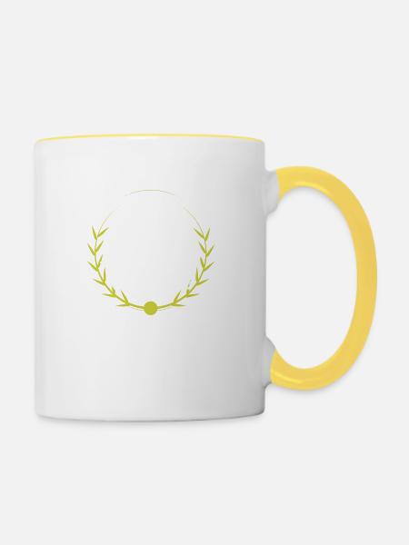 birthday present spiritual awakening - Tasse zweifarbig - Weiß/Gelb