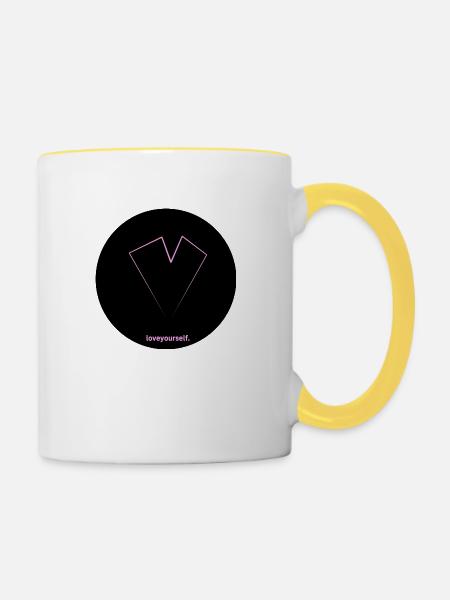 loveyourself 1 - Tasse zweifarbig - Weiß/Gelb
