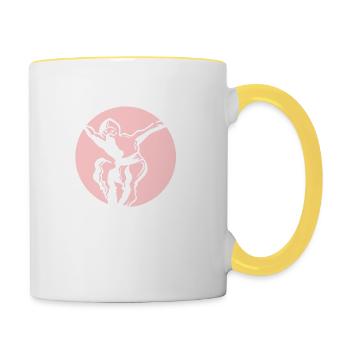 Ninja - couleur blanche - Mug contrasté - blanc/jaune - Droite