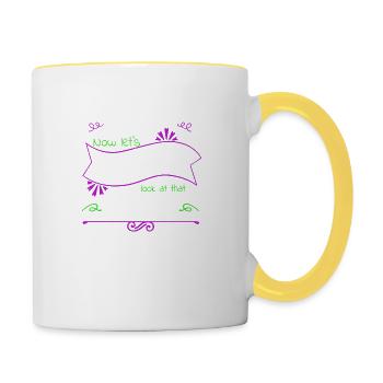 Cycling Quote Cups Editor Novelist Birthday - Contrasting Mug - white/yellow - Right