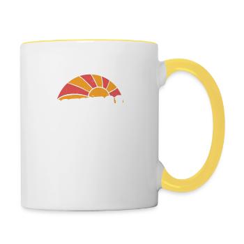 Sensibilisation à la santé mentale Vintage Sunset Mental - Mug contrasté - blanc/jaune - Droite