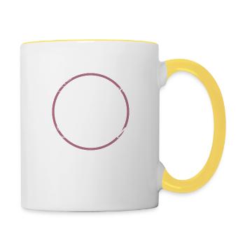 Statement Gift Idea Balance in Chaos - Contrasting Mug - white/yellow - Right