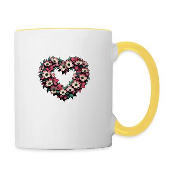 Cherry Blossom - Contrasting Mug - white/yellow - Right