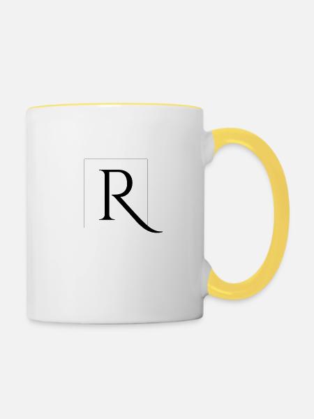 R like ? - Tasse zweifarbig - Weiß/Gelb