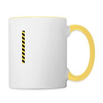 Funny I'm The Reason For Safety Meetings At Work - Contrasting Mug - white/yellow - Right