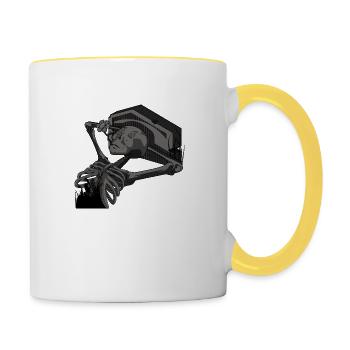 Ruhe in Frieden - Tasse zweifarbig - Weiß/Gelb - Rechts