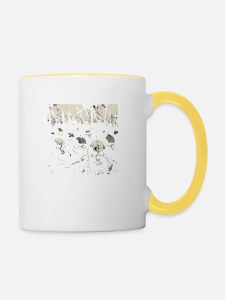 Armee der Skleletons - Tasse zweifarbig - Weiß/Gelb