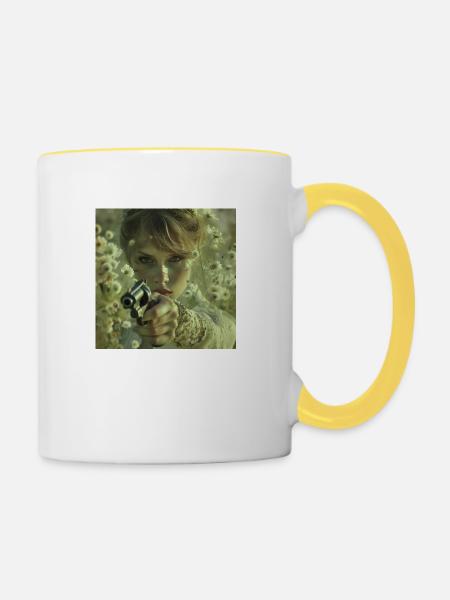 Beautiful Death - Tasse zweifarbig - Weiß/Gelb