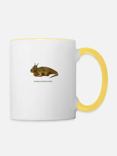 DIABLOCERATOPS - Tasse zweifarbig - Weiß/Gelb