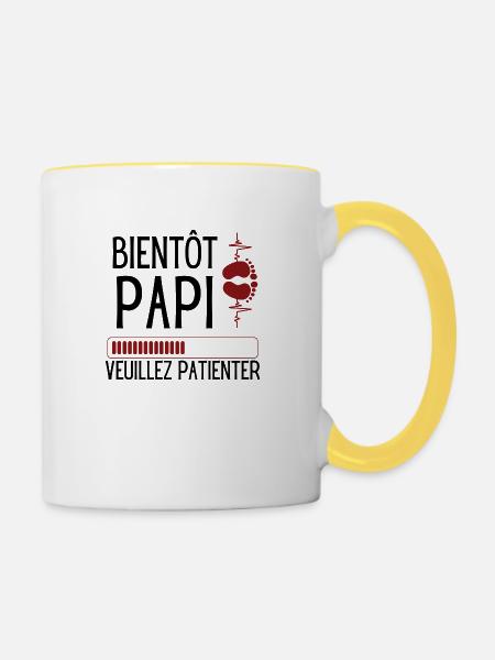 BALD PAPI - Tasse zweifarbig - Weiß/Gelb