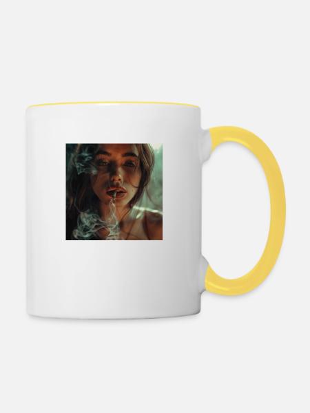 Joint - Tasse zweifarbig - Weiß/Gelb