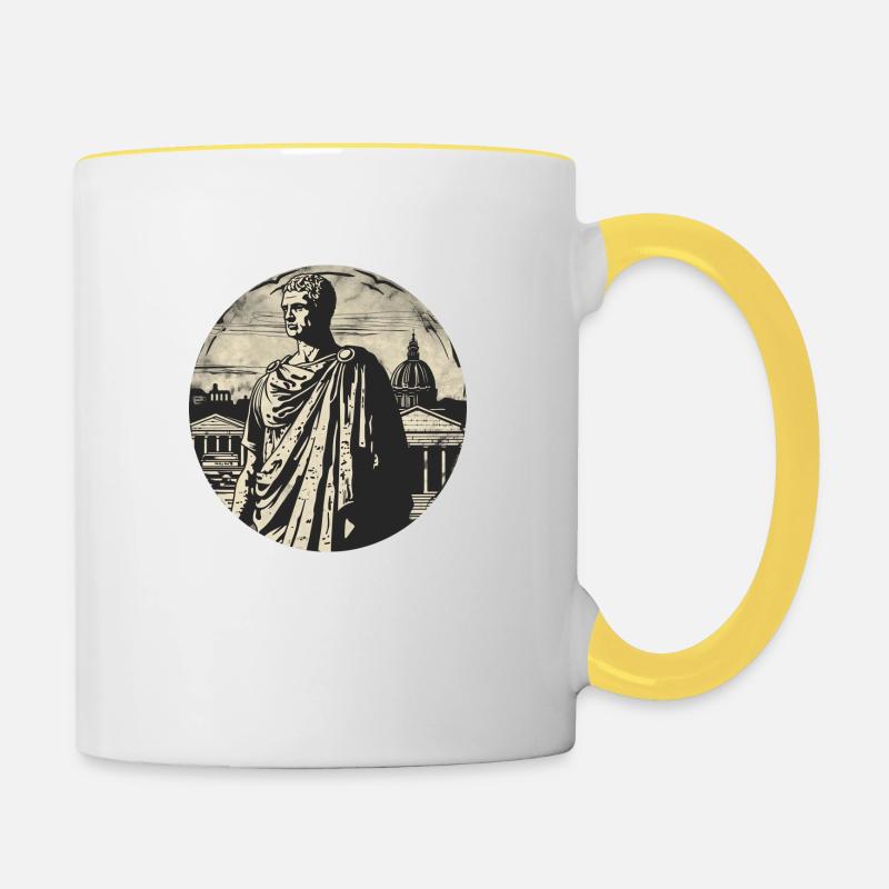 Caesar Seal - Contrasting Mug - white/yellow