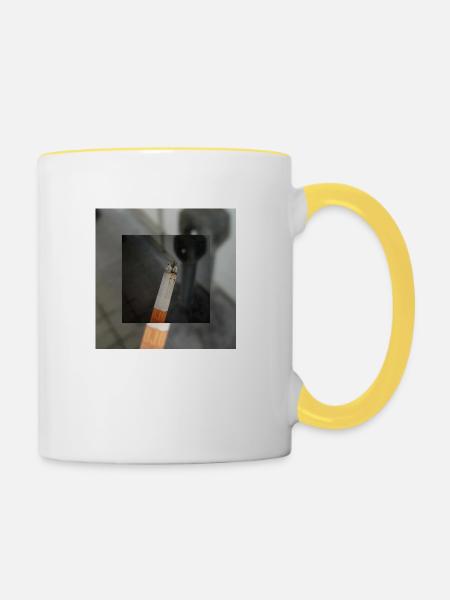 erhaltene 1027507984917879 - Tasse zweifarbig - Weiß/Gelb