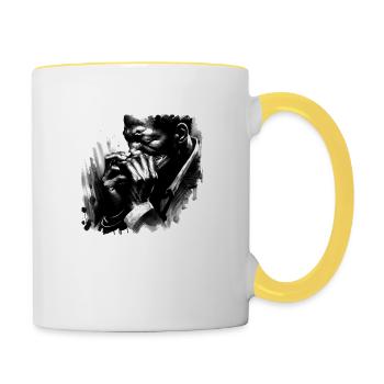 Souffle de Nuit - Mug contrasté - blanc/jaune - Droite