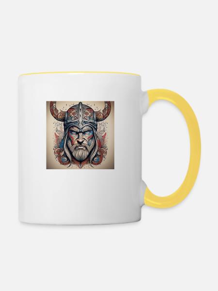 Thor - Tasse zweifarbig - Weiß/Gelb