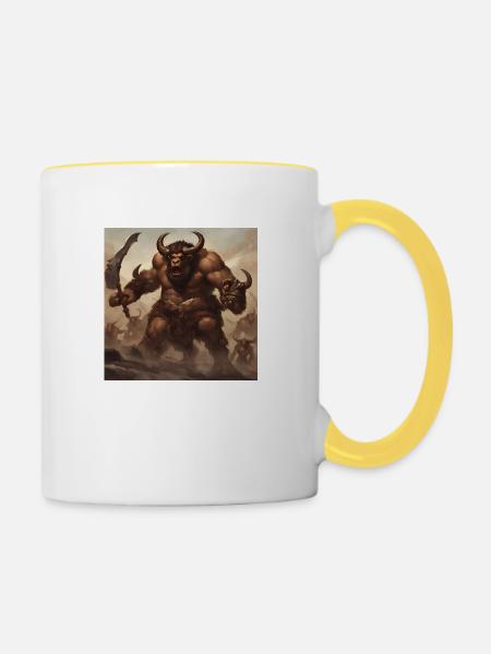 Minotauros - Tasse zweifarbig - Weiß/Gelb