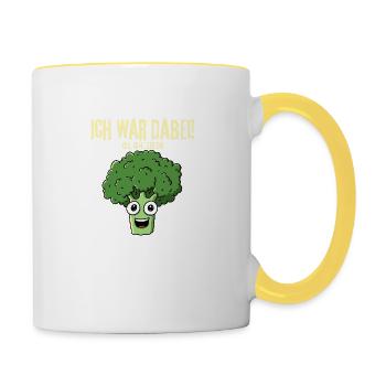Brokkoli - Ich war dabei! 2024 - Tasse zweifarbig - Weiß/Gelb - Rechts