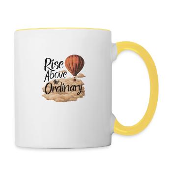 ERHEBEN SIE SICH ÜBER DAS GEWÖHNLICHE - Tasse zweifarbig - Weiß/Gelb - Rechts