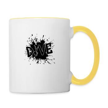 Tauchen Dive - Tasse zweifarbig - Weiß/Gelb - Rechts