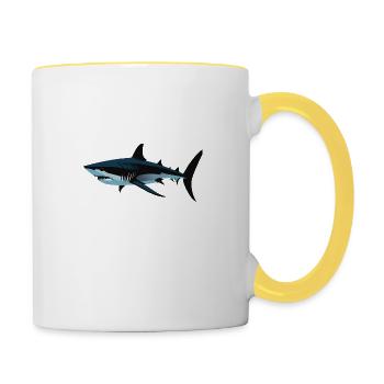 Hai - Tasse zweifarbig - Weiß/Gelb - Rechts