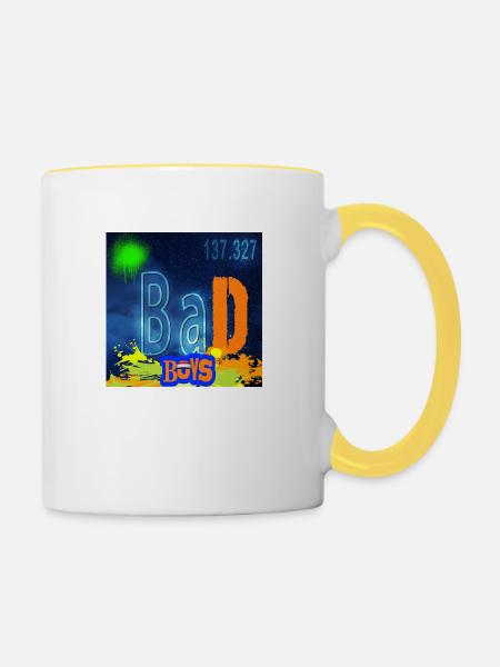 BÖSE JUNGS - Tasse zweifarbig - Weiß/Gelb