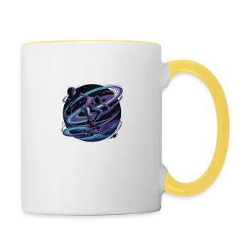 Live your dream - Contrasting Mug - white/yellow - Right