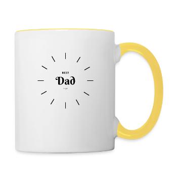 Best Dad ever - Contrasting Mug - white/yellow - Right